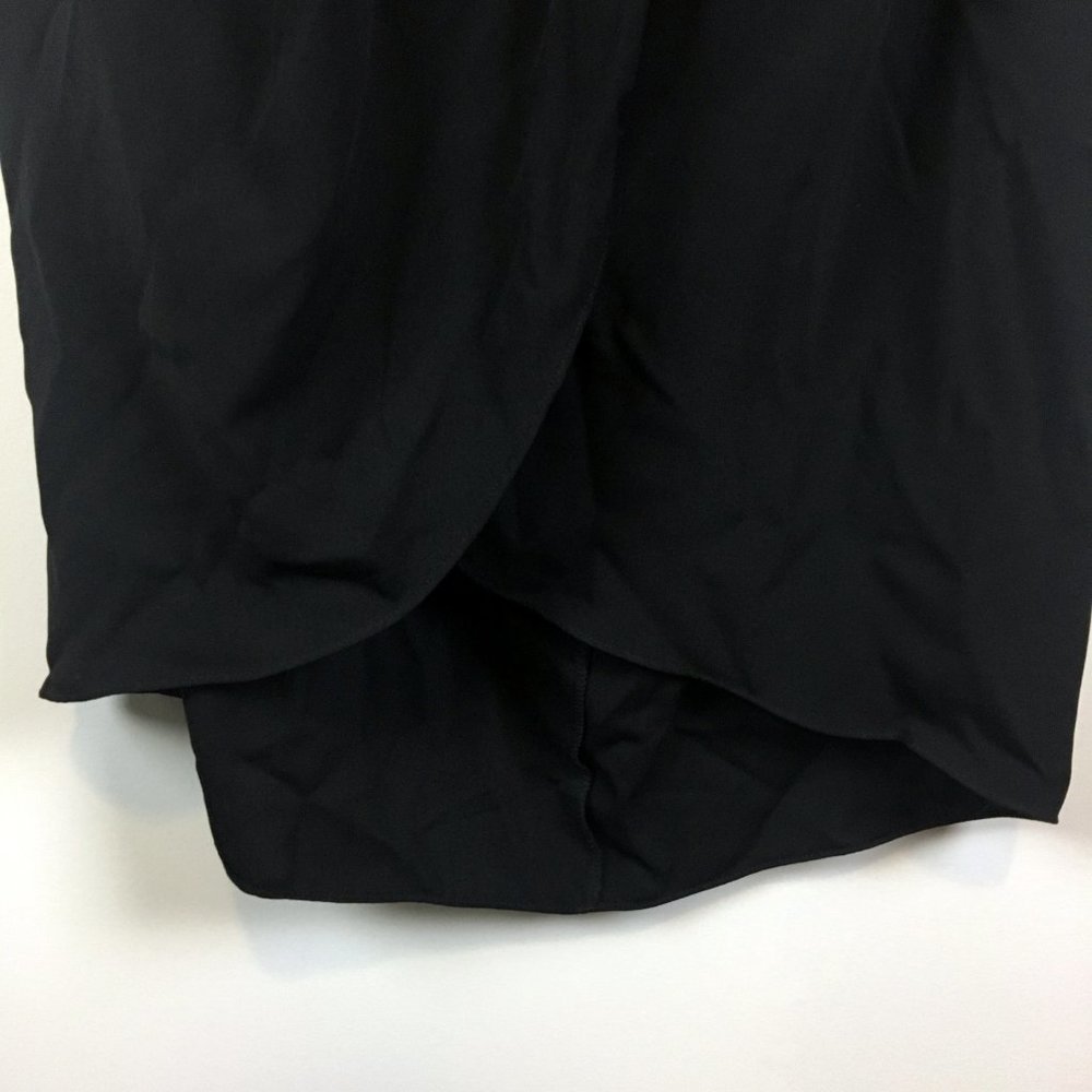 City Chic Solid Black Midi Romance Halter Dress - Picture 7 of 8